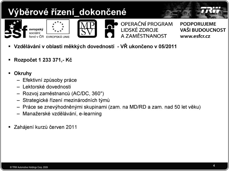 zaměstnanců (AC/DC, 360 ) Strategické řízení mezinárodních týmů Práce se znevýhodněnými