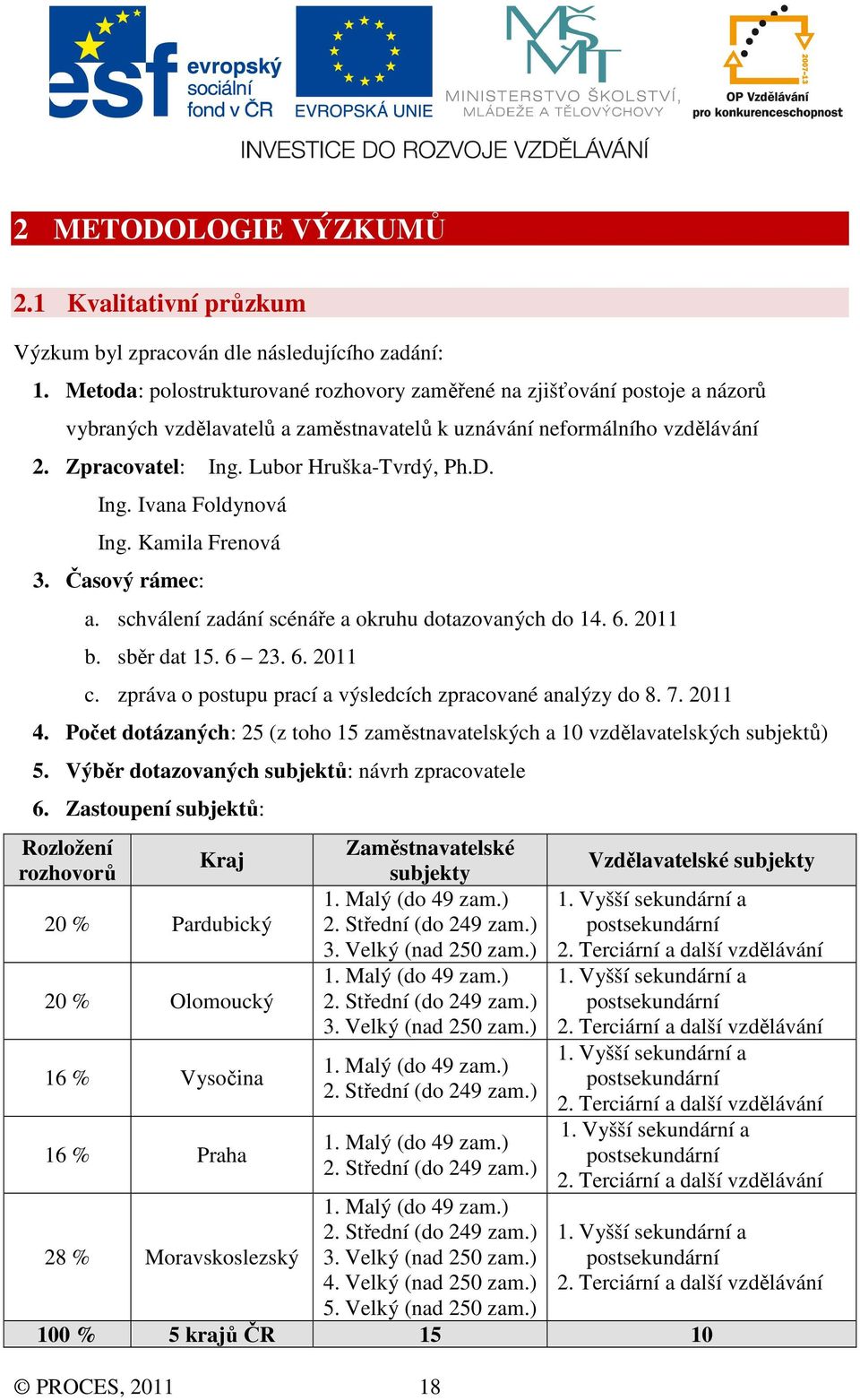 Ing. Ivana Foldynová Ing. Kamila Frenová 3. Časový rámec: a. schválení zadání scénáře a okruhu dotazovaných do 14. 6. 2011 b. sběr dat 15. 6 23. 6. 2011 c.