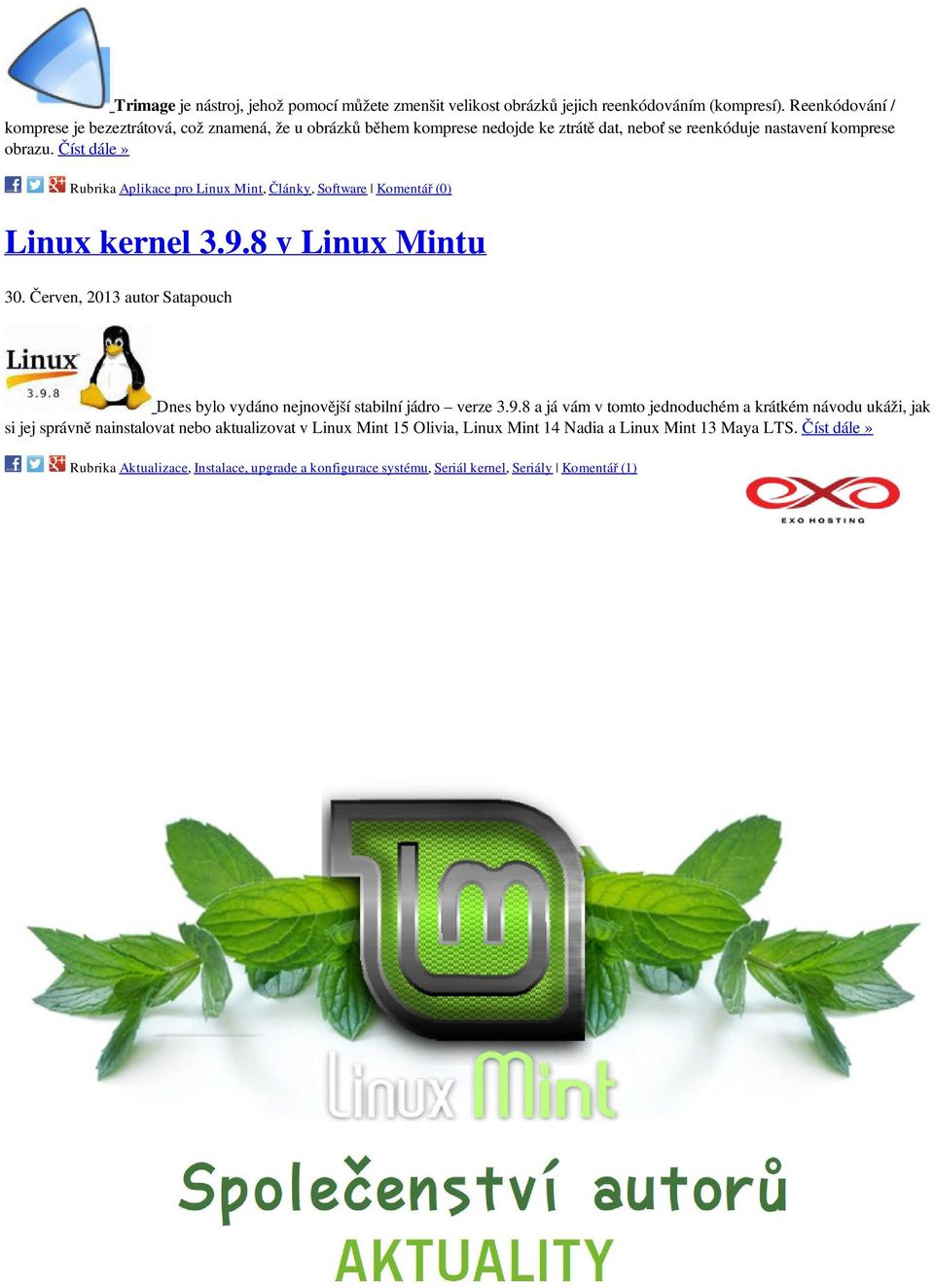 Rubrika Aplikace pro Linux Mint, Články, Software Komentář (0) Linux kernel 3.9.8 v Linux Mintu 30.