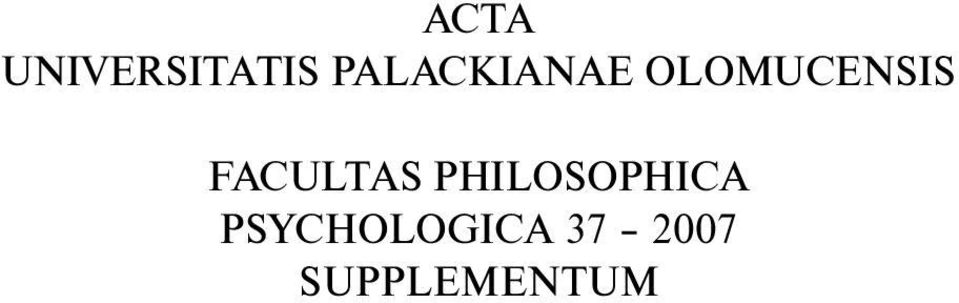 FACULTAS PHILOSOPHICA