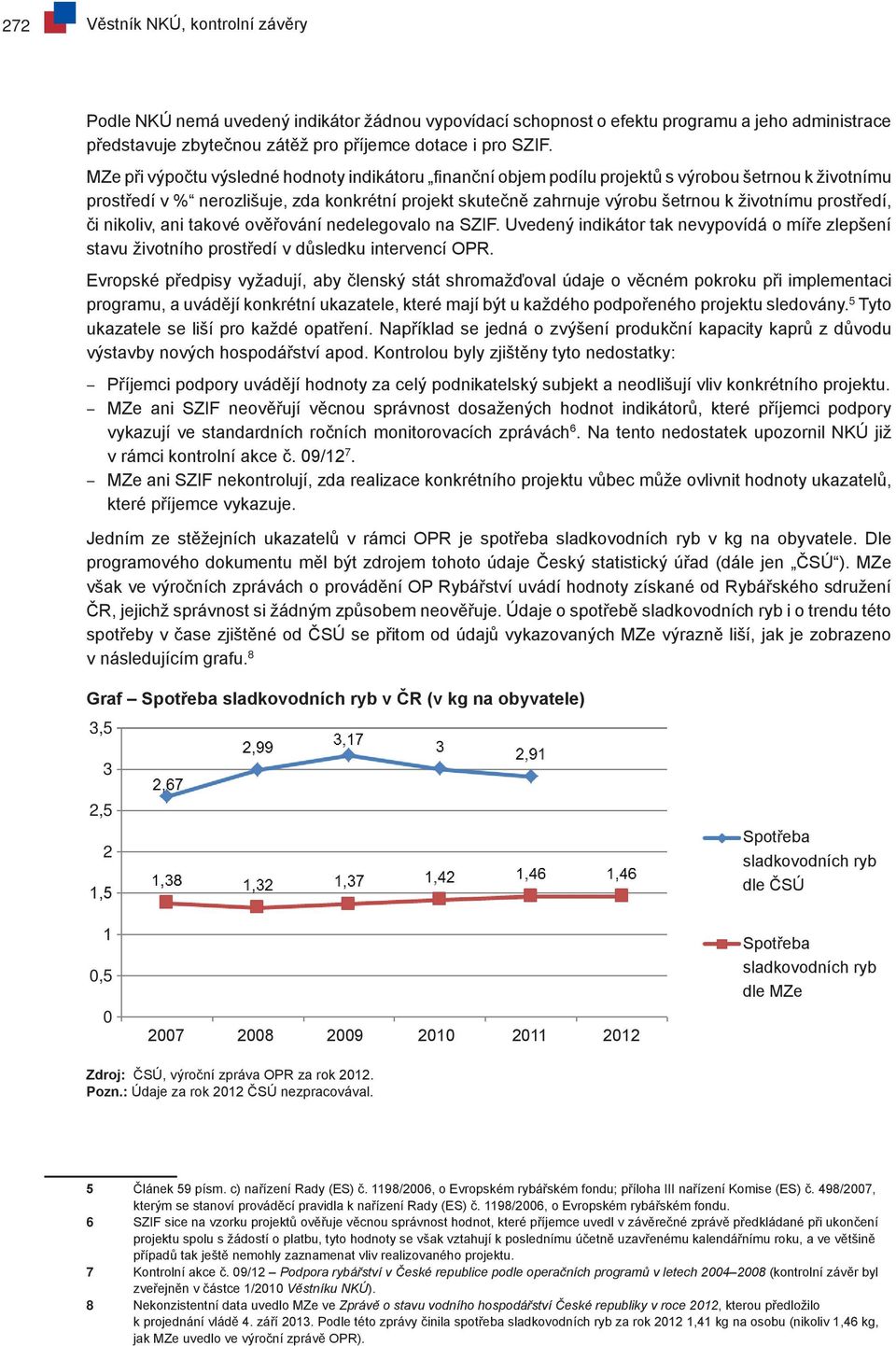 prostředí, či nikoliv, ani takové ověřování nedelegovalo na SZIF. Uvedený indikátor tak nevypovídá o míře zlepšení stavu životního prostředí v důsledku intervencí OPR.