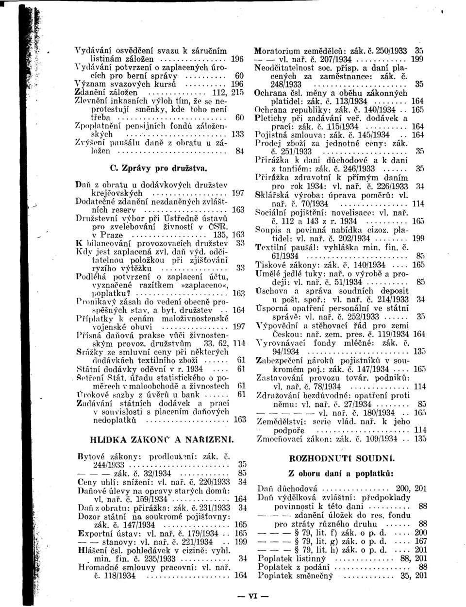 Dan z obratu u dodávkov^ch druzstev krejcovskych 197 Dodatecné zdanéní nezdanénycb zvlástních reserv 163 Druzstevní vybor pfi Ústfedné ústavü pro zvelebování zivností v CSR.