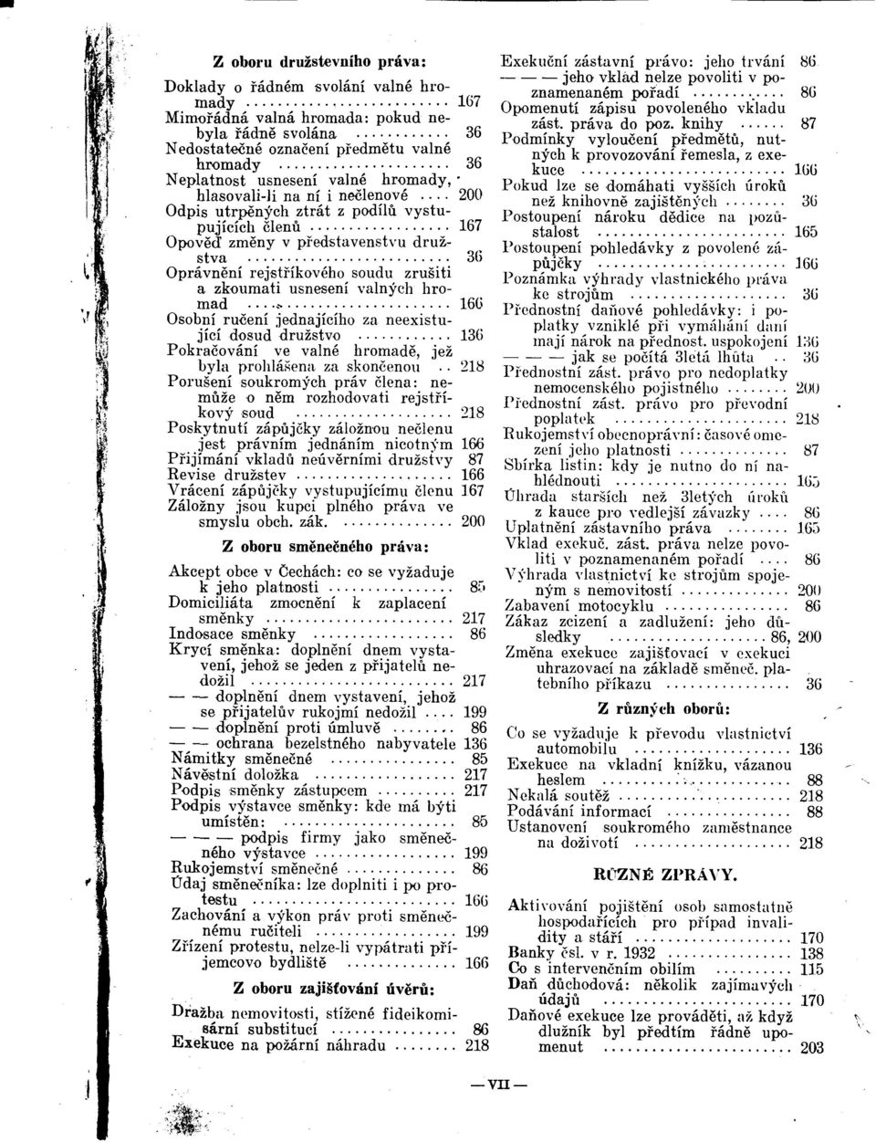 .. 200 Odpis utrpenych ztrát z podílü vystupujících clenü 167 Opovéd zmény v pfedstavenstvu druzstva 36 Oprávnéní rejstfíkového soudu zrusiti a zkouraati usnesení valnych bromad....í. 166 Osobní rucení jednajícího za neexistující dosud druzstvo 136 Pokracování ve valné hromadé, jez byla prohlásena za skoncenou.