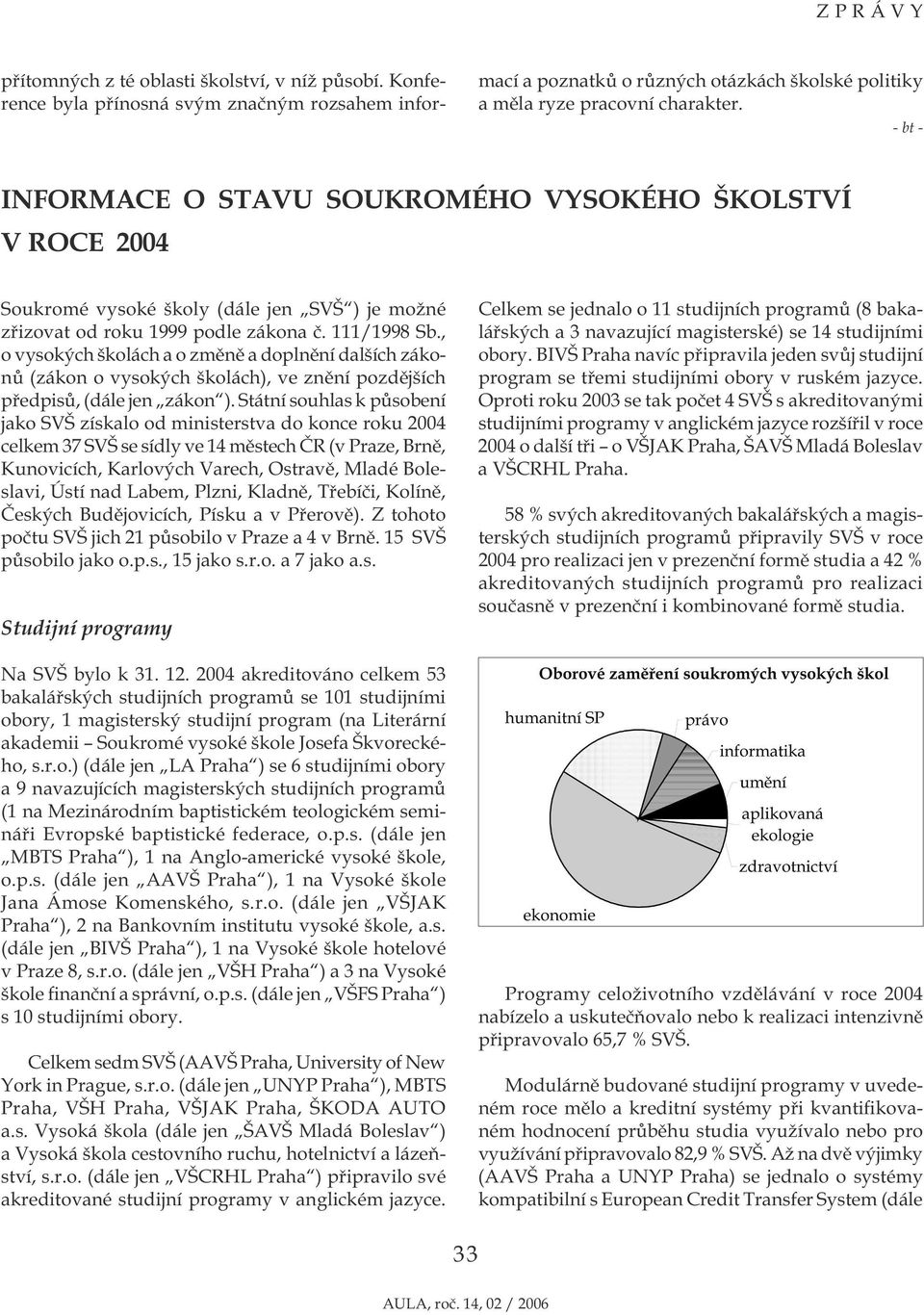, o vysokých školách a o změně a doplnění dalších zákonů (zákon o vysokých školách), ve znění pozdějších předpisů, (dále jen zákon ).