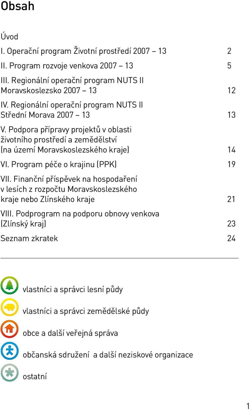 Program péče o krajinu (PPK) 9 VII. Finanční příspěvek na hospodaření v lesích z rozpočtu Moravskoslezského kraje nebo Zlínského kraje 21 VIII.