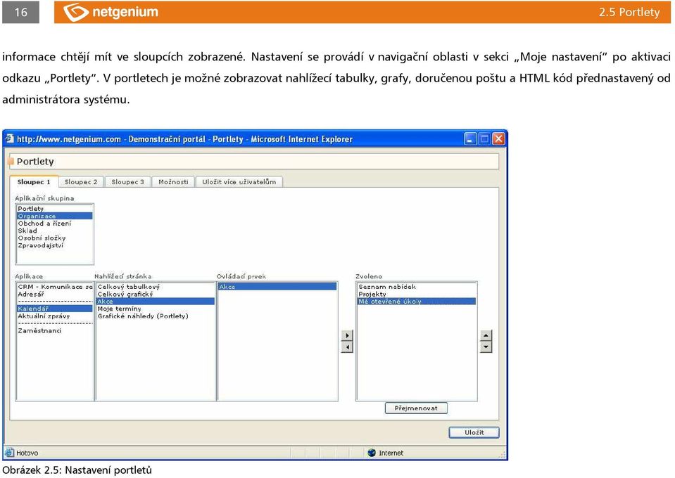 odkazu Portlety.