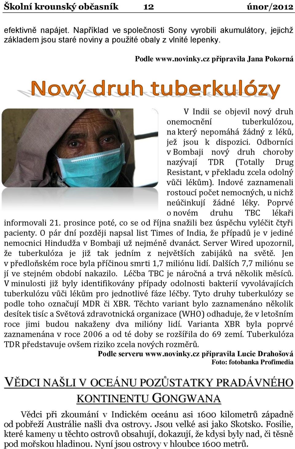 Odborníci v Bombaji nový druh choroby nazývají TDR (Totally Drug Resistant, v překladu zcela odolný vůči lékům). Indové zaznamenali rostoucí počet nemocných, u nichž neúčinkují žádné léky.