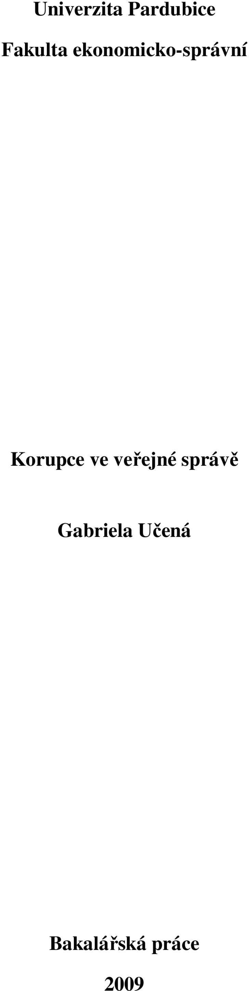 Korupce ve veřejné správě