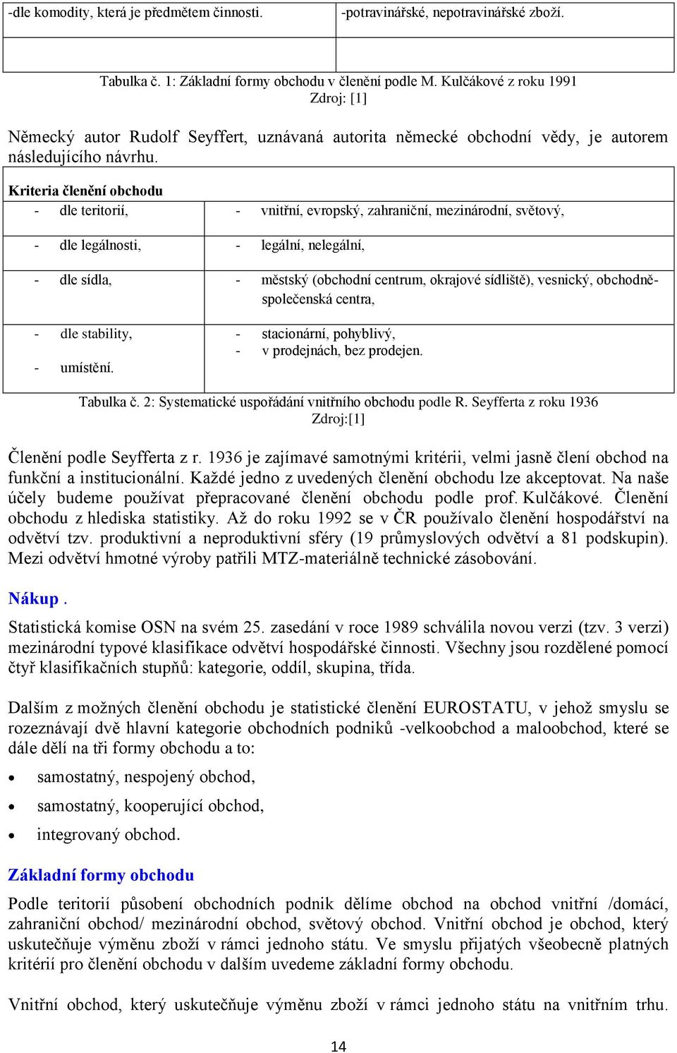 Kriteria členění obchodu - dle teritorií, - vnitřní, evropský, zahraniční, mezinárodní, světový, - dle legálnosti, - legální, nelegální, - dle sídla, - městský (obchodní centrum, okrajové sídliště),