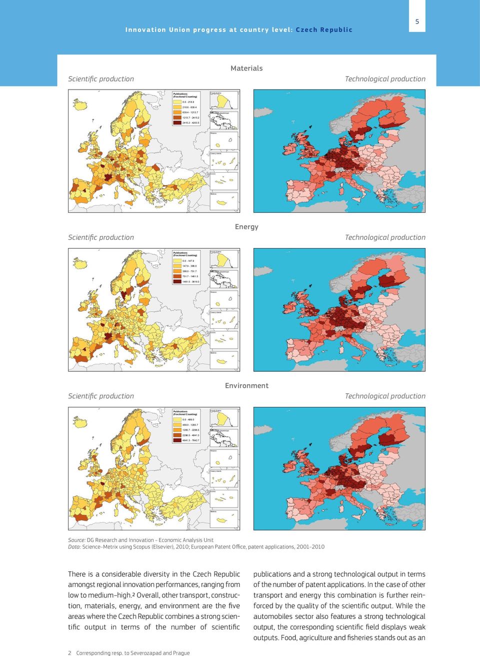 5 Réunion Canary Islands Azores Madeira Source: Compiled by Science-Metrix using data from Scopus (Elsevier) 0 250 500 1,000 Kilometers 2,000 1,500 Energy Scientifi c production Number of