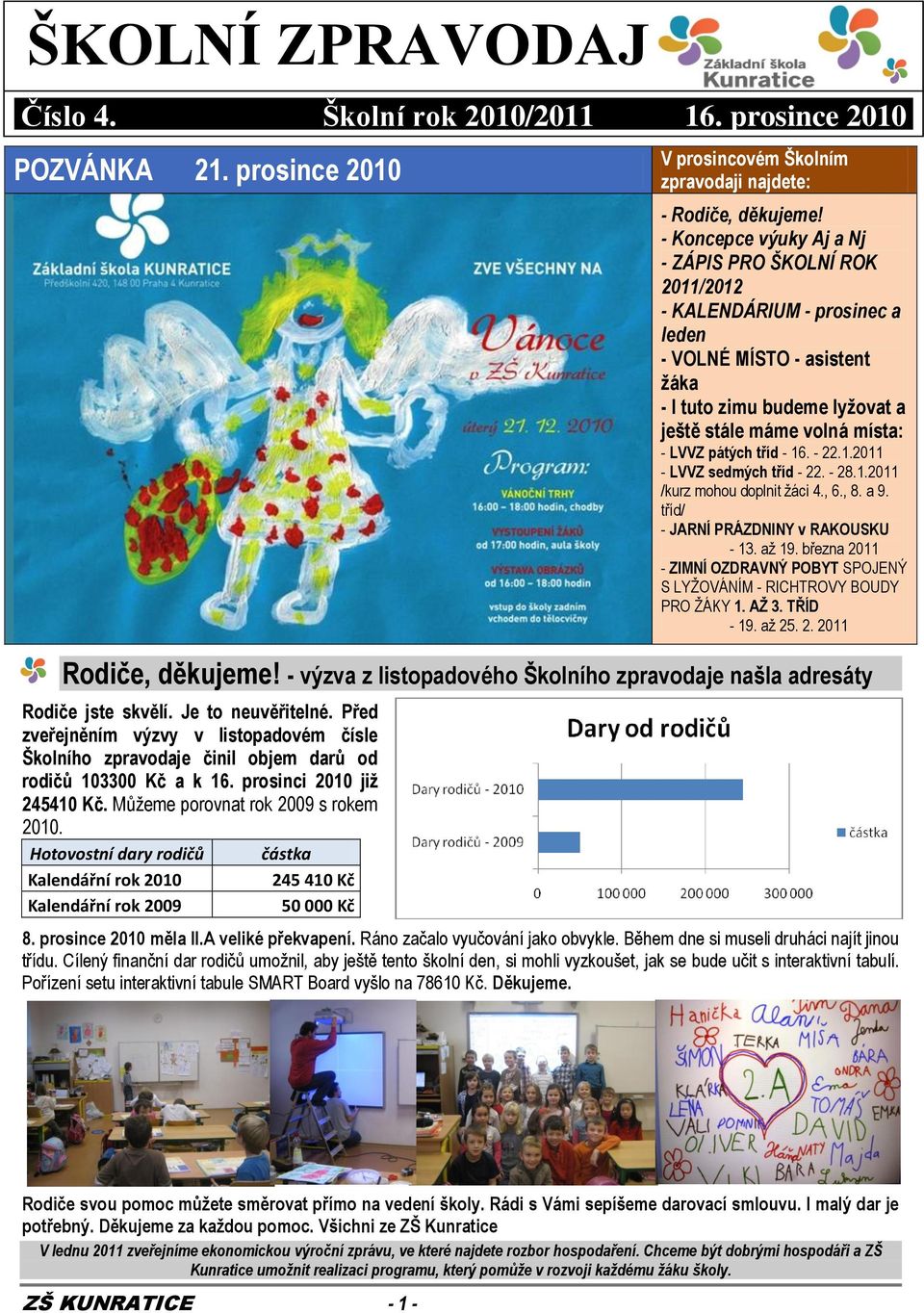 - Koncepce výuky Aj a Nj - ZÁPIS PRO ŠKOLNÍ ROK 2011/2012 - KALENDÁRIUM - prosinec a leden - VOLNÉ MÍSTO - asistent ţáka - I tuto zimu budeme lyţovat a ještě stále máme volná místa: - LVVZ pátých