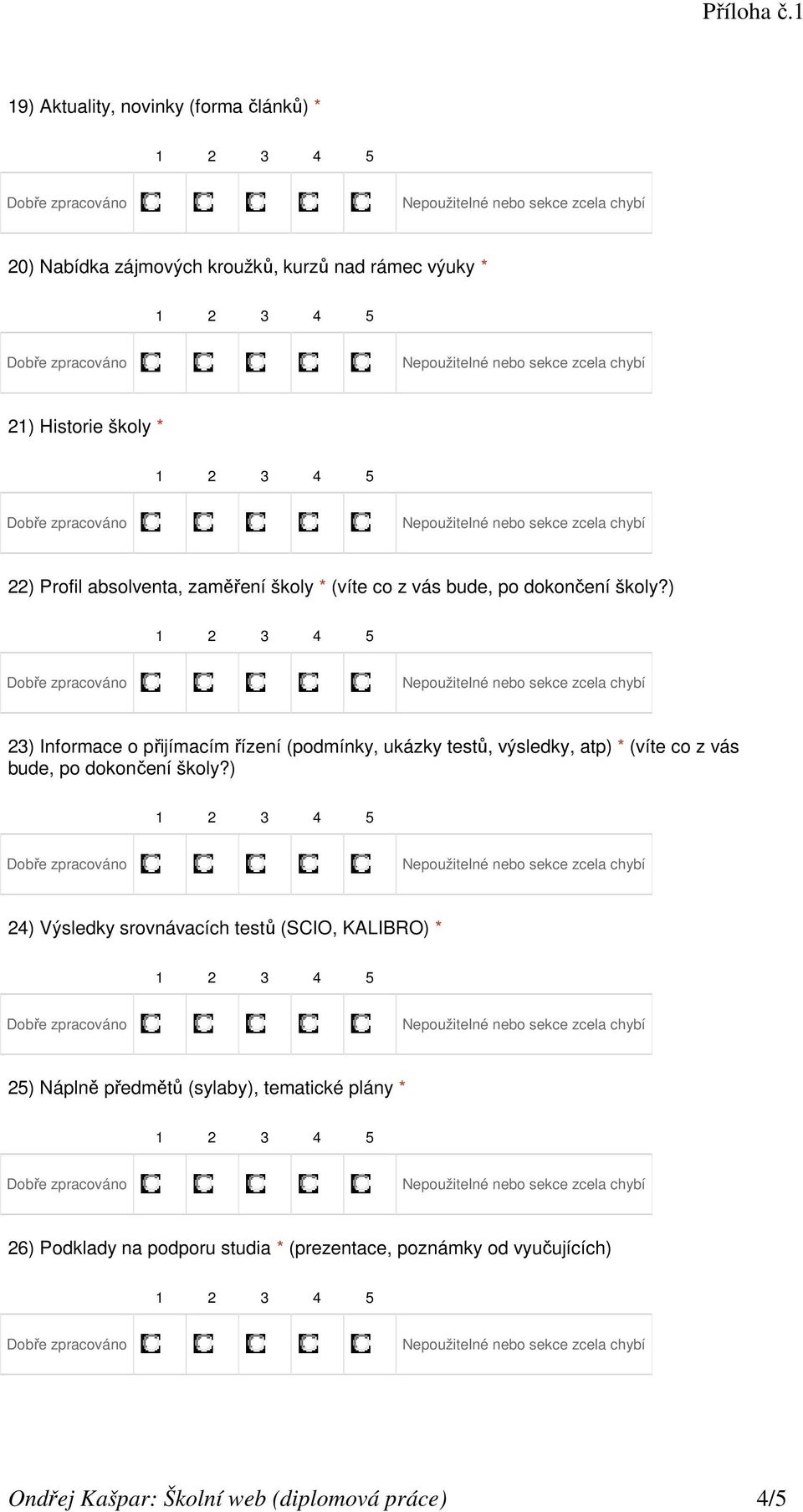 ) 23) Informace o přijímacím řízení (podmínky, ukázky testů, výsledky, atp) * (víte co z vás bude, po dokončení školy?