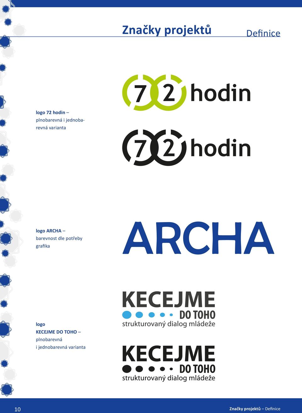 grafika ARCHA KECEJME DO TOHO logo KECEJME DO TOHO plnobarevná i