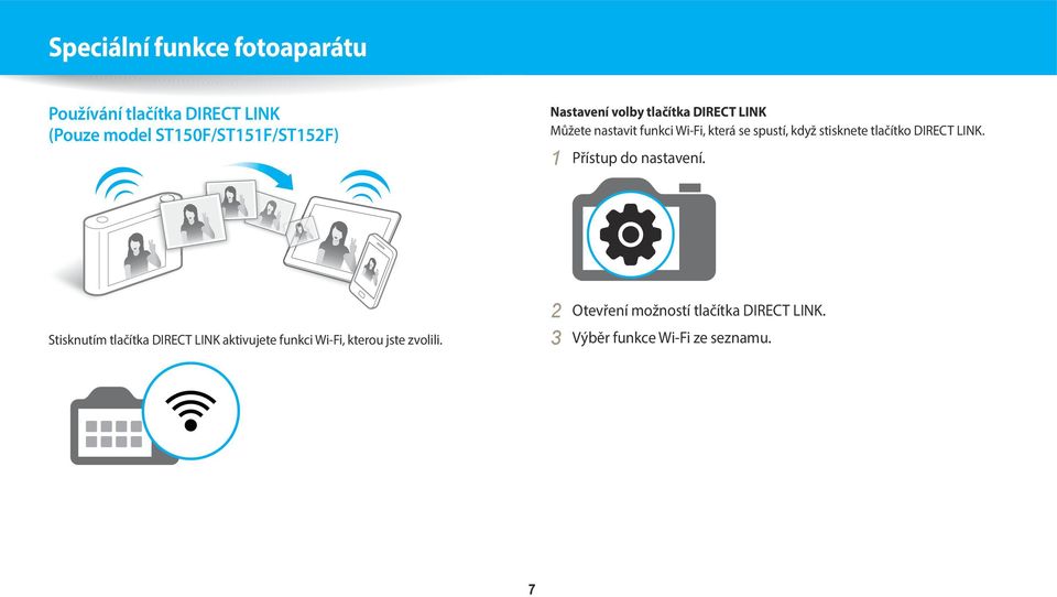 tlačítko DIRECT LINK. 1 Přístup do nastavení.