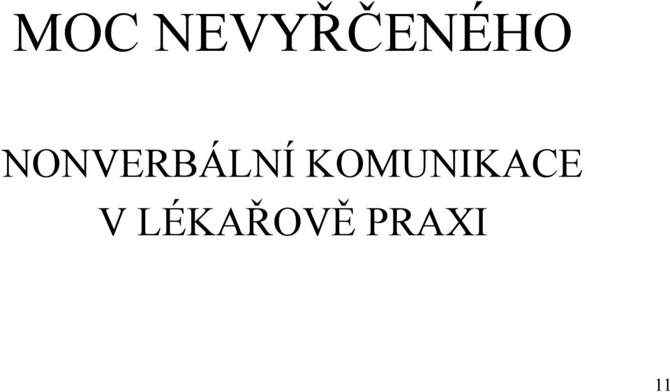 NONVERBÁLNÍ