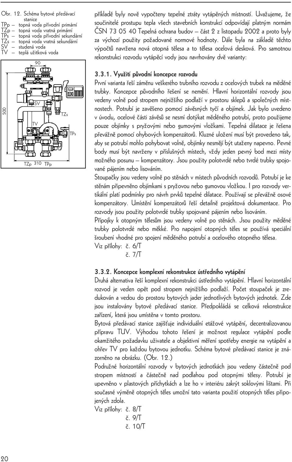 voda 500 500 90 SV TV TZp 310 TPp TZp 310 TZs TPs p íkladê byly novê vypoèteny tepelné ztráty vytápênÿch místností.