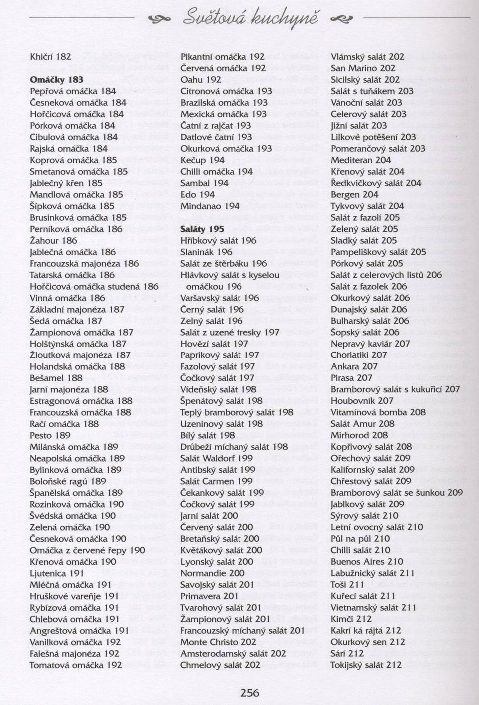 omáčka studená 186 Vinná omáčka 186 Základní majonéza 187 Šedá omáčka 187 Žam pionová omáčka 187 Holštýnská omáčka 187 Žloutková majonéza 187 Holandská omáčka 188 Bešamel 188 jarní majonéza 188