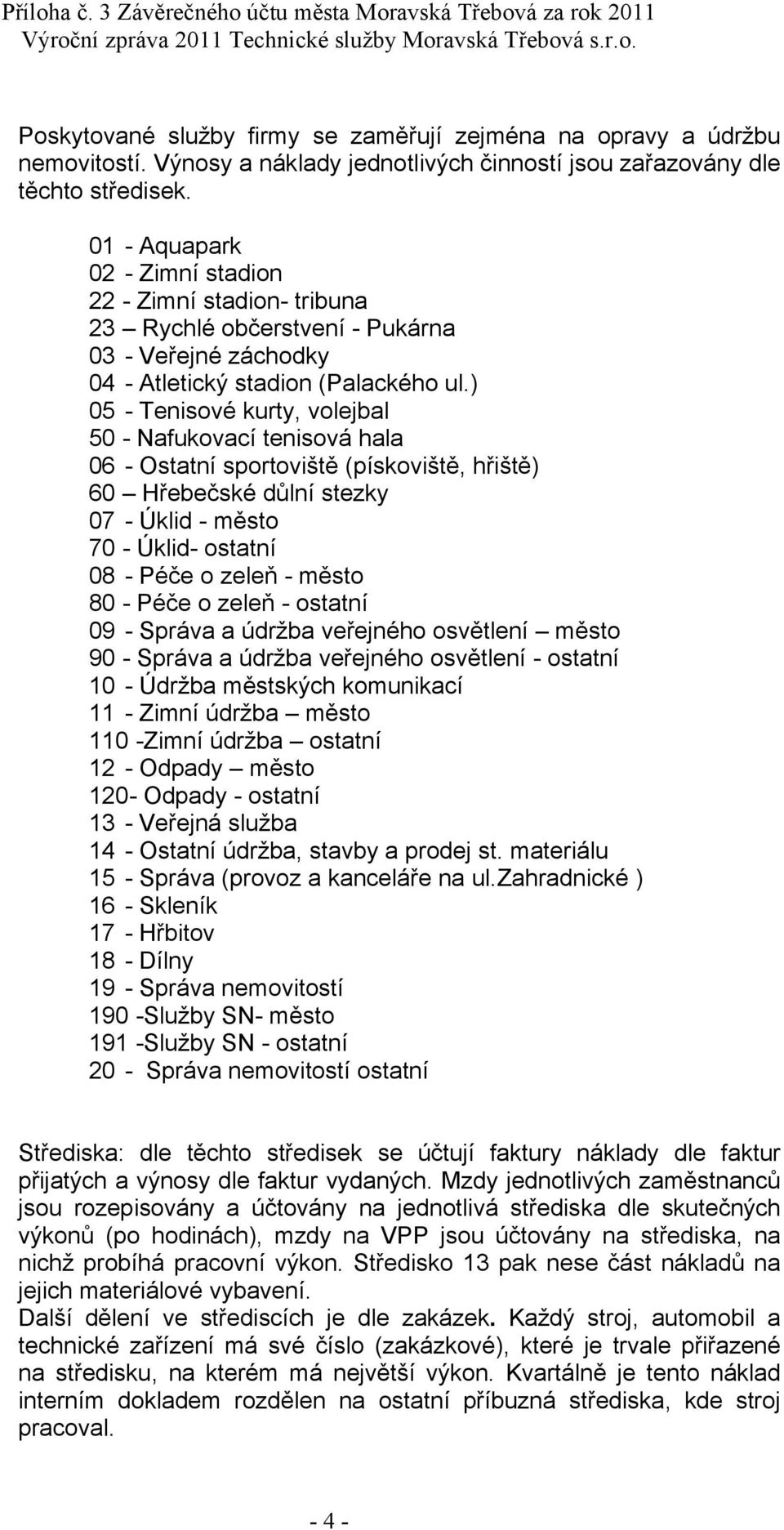 1 - Aquapark 2 - Zimní stadion 22 - Zimní stadion- tribuna 23 Rychlé občerstvení - Pukárna 3 - Veřejné záchodky 4 - Atletický stadion (Palackého ul.