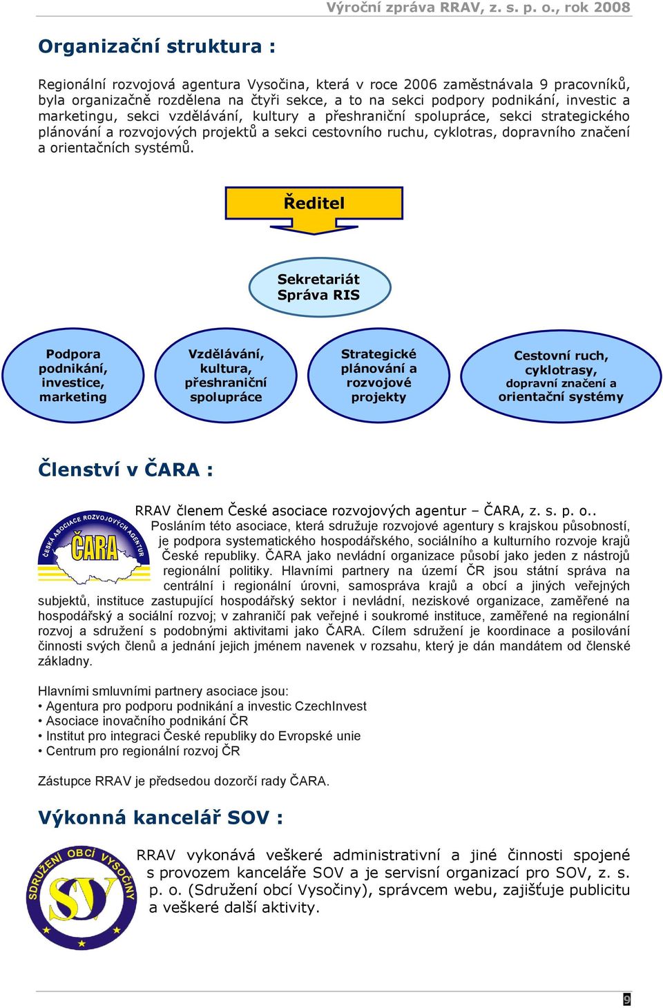 Ředitel Sekretariát Správa RIS Podpora podnikání, investice, marketing Vzdělávání, kultura, přeshraniční spolupráce Strategické plánování a rozvojové projekty Cestovní ruch, cyklotrasy, dopravní