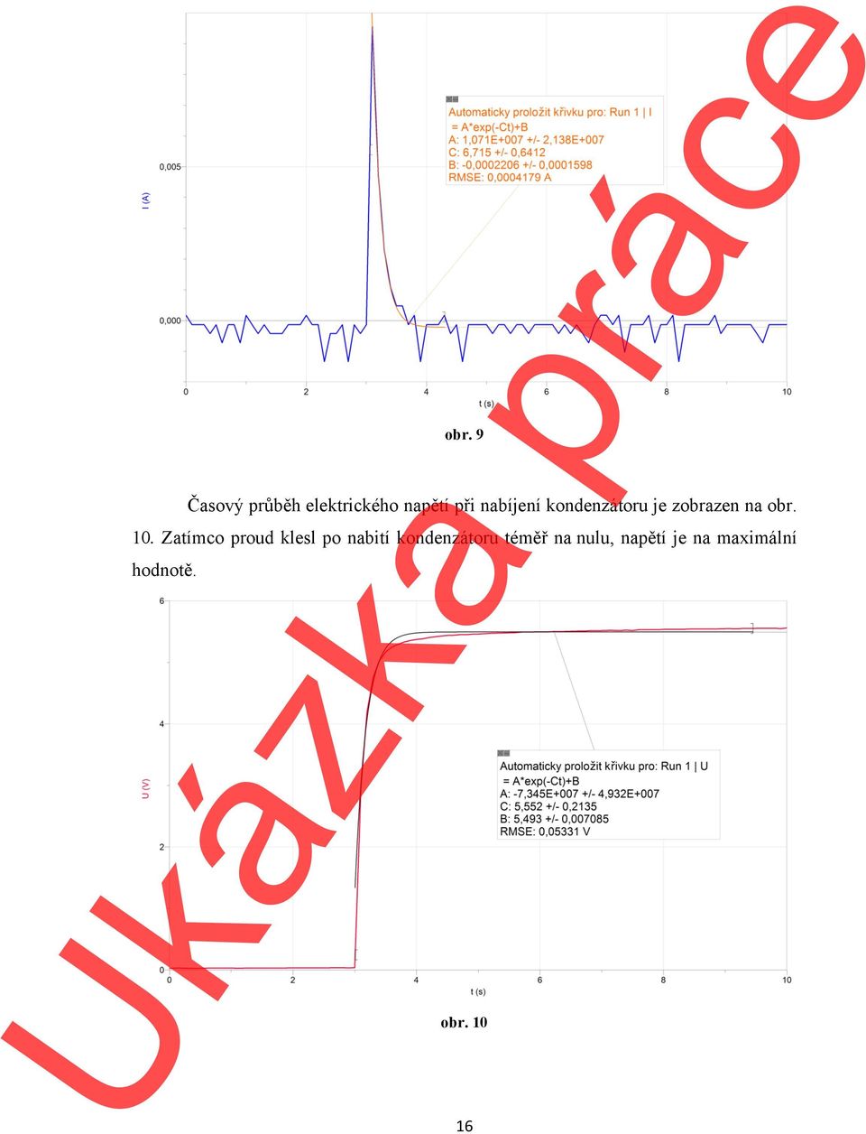 Zatímco proud klesl po nabití kondenzátoru