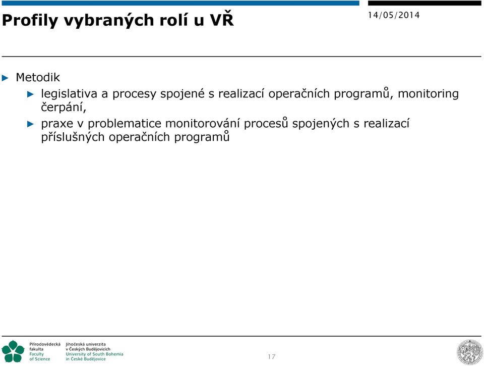 monitoring čerpání, praxe v problematice monitorování