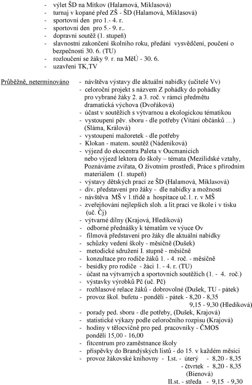 (TU) - rozloučení se žáky 9. r. na MěÚ - 30. 6.