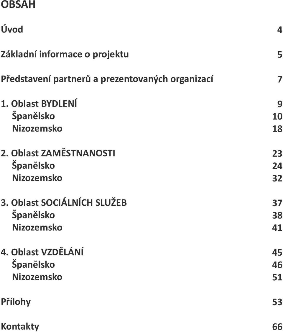 Oblast ZAMĚSTNANOSTI Španělsko Nizozemsko 3.