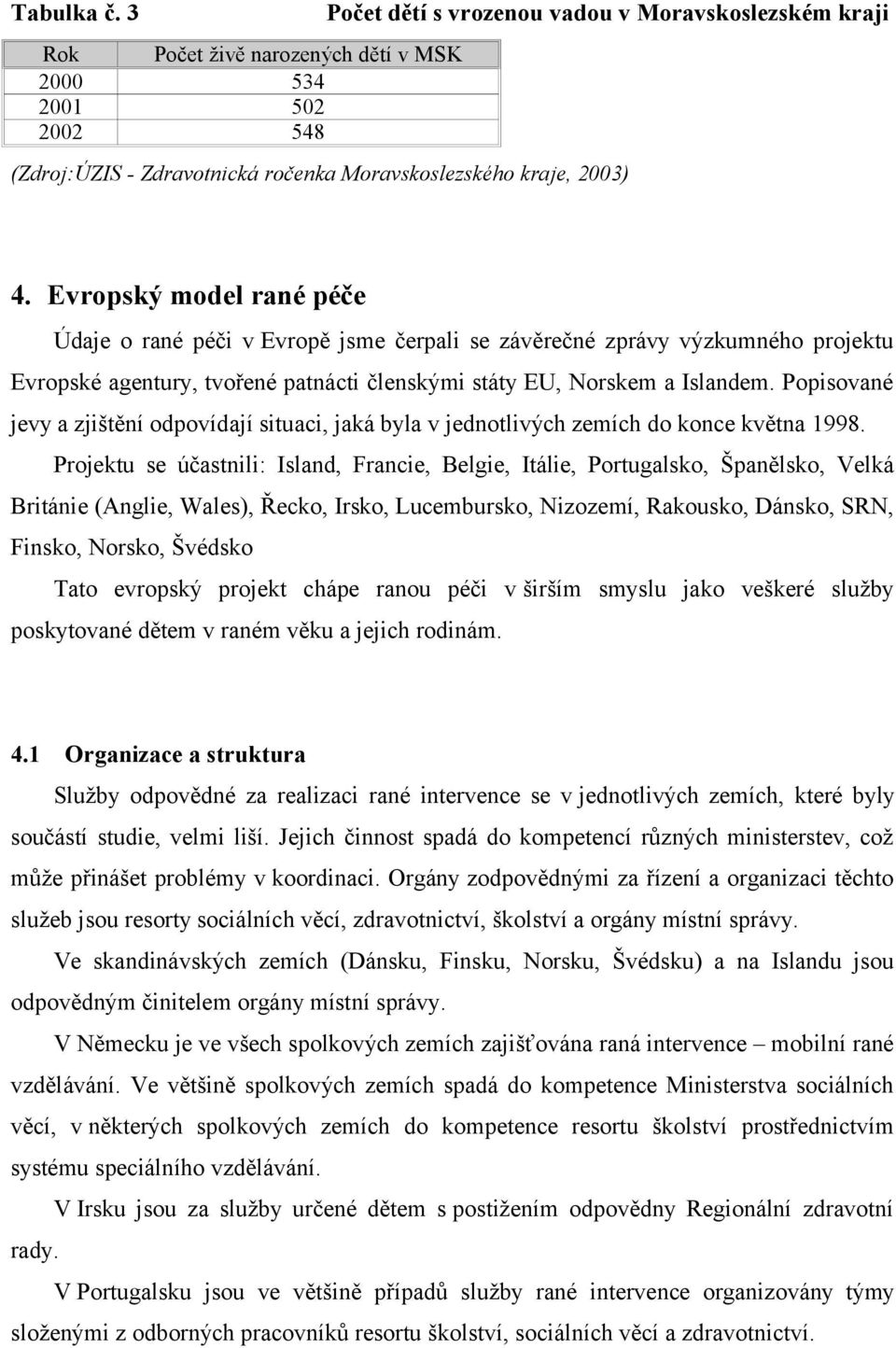 Popisované jevy a zjištění odpovídají situaci, jaká byla v jednotlivých zemích do konce května 1998.