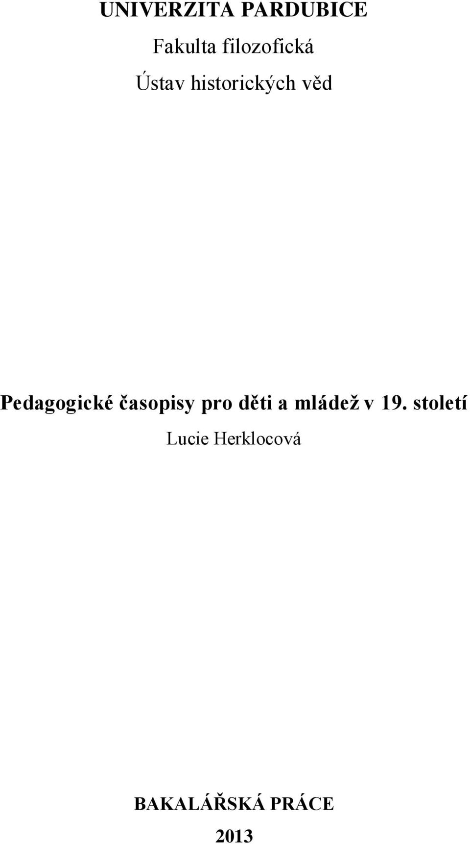 Pedagogické časopisy pro děti a mládež