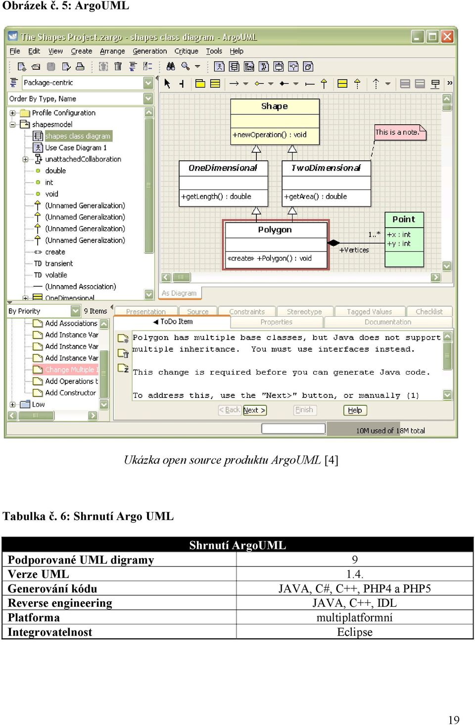 6: Shrnutí Argo UML Shrnutí ArgoUML Podporované UML digramy 9 Verze