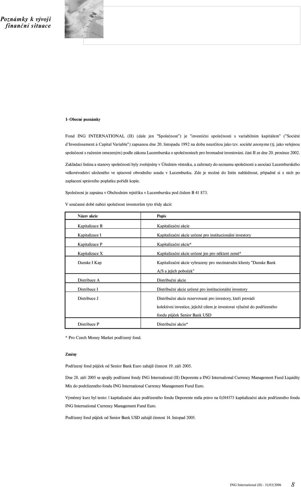 jako veřejnou společnost s ručením omezeným) podle zákona Lucemburska o společnostech pro hromadné investování. část II ze dne 20. prosince 2002.