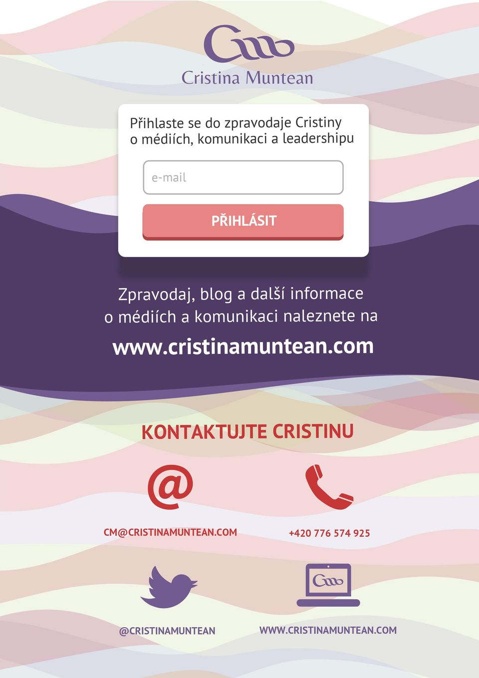 a komunikaci naleznete na www.cristinamuntean.