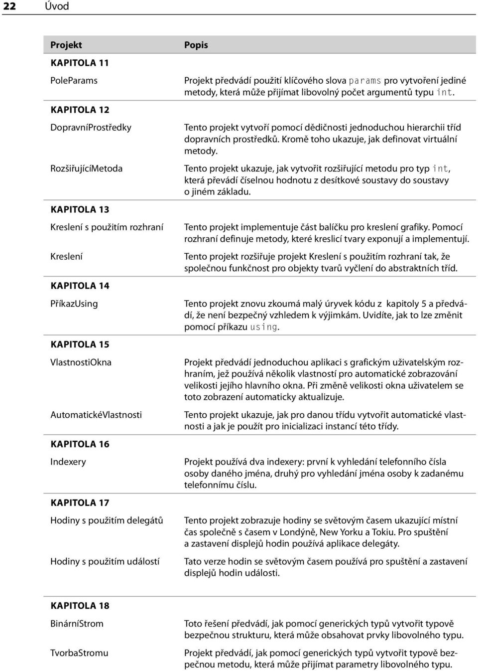 může přijímat libovolný počet argumentů typu int. Tento projekt vytvoří pomocí dědičnosti jednoduchou hierarchii tříd dopravních prostředků. Kromě toho ukazuje, jak definovat virtuální metody.