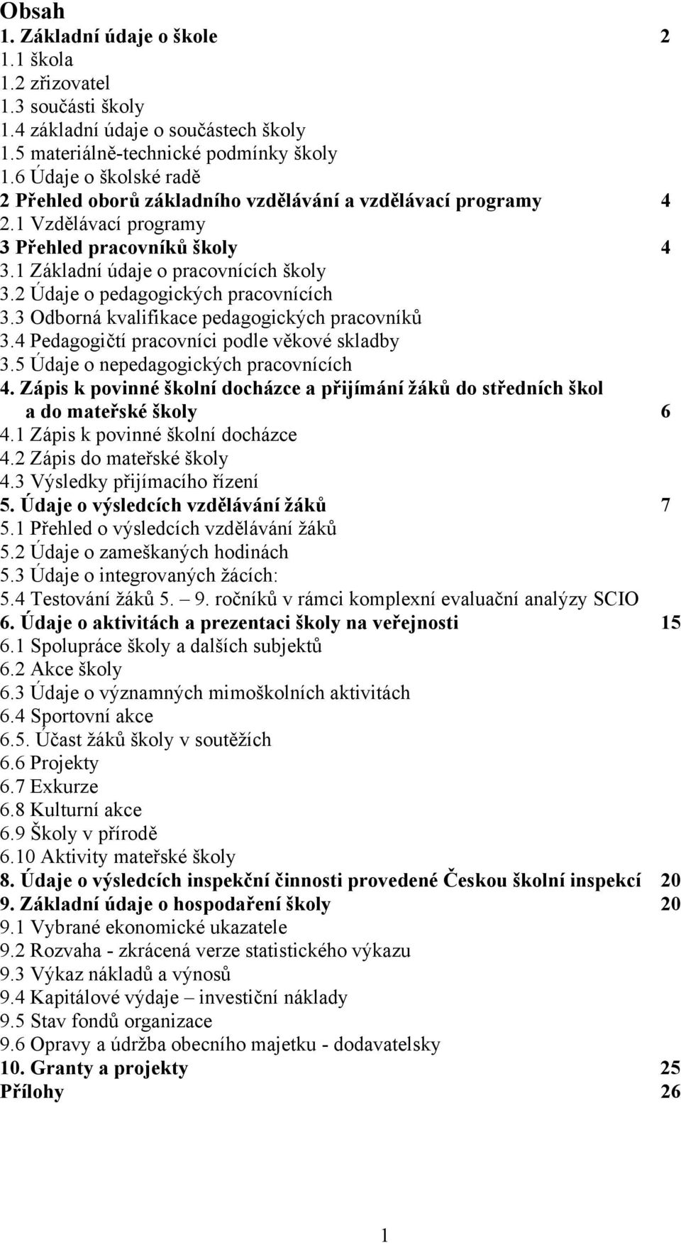 2 Údaje o pedagogických pracovnících 3.3 Odborná kvalifikace pedagogických pracovníků 3.4 Pedagogičtí pracovníci podle věkové skladby 3.5 Údaje o nepedagogických pracovnících 4.