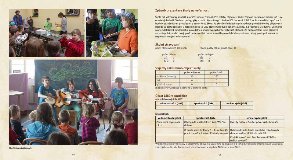 Po skončení náslechových hodin je pro návštěvníky připravena beseda se zástupci školy. V letošním roce se Dny otevřených dveří konaly 16. října, 4. prosince a 16.dubna.