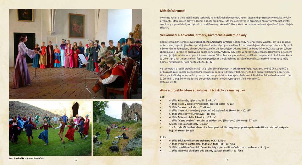 Velikonoční a Adventní jarmark, závěrečná Akademie školy Rodiče již tradičně organizovali Velikonoční a Adventní jarmark.