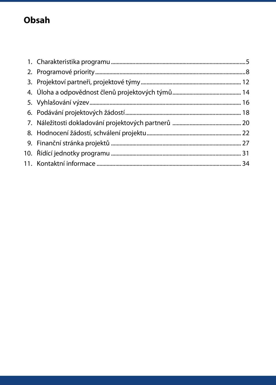 Podávání projektových žádostí... 18 7. Náležitosti dokladování projektových partnerů... 20 8.