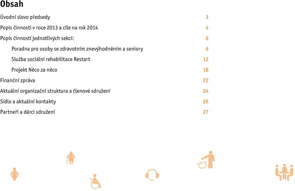 Služba sociální rehabilitace Restart 12 Projekt Něco za něco 18 Finanční zpráva 22 Aktuální