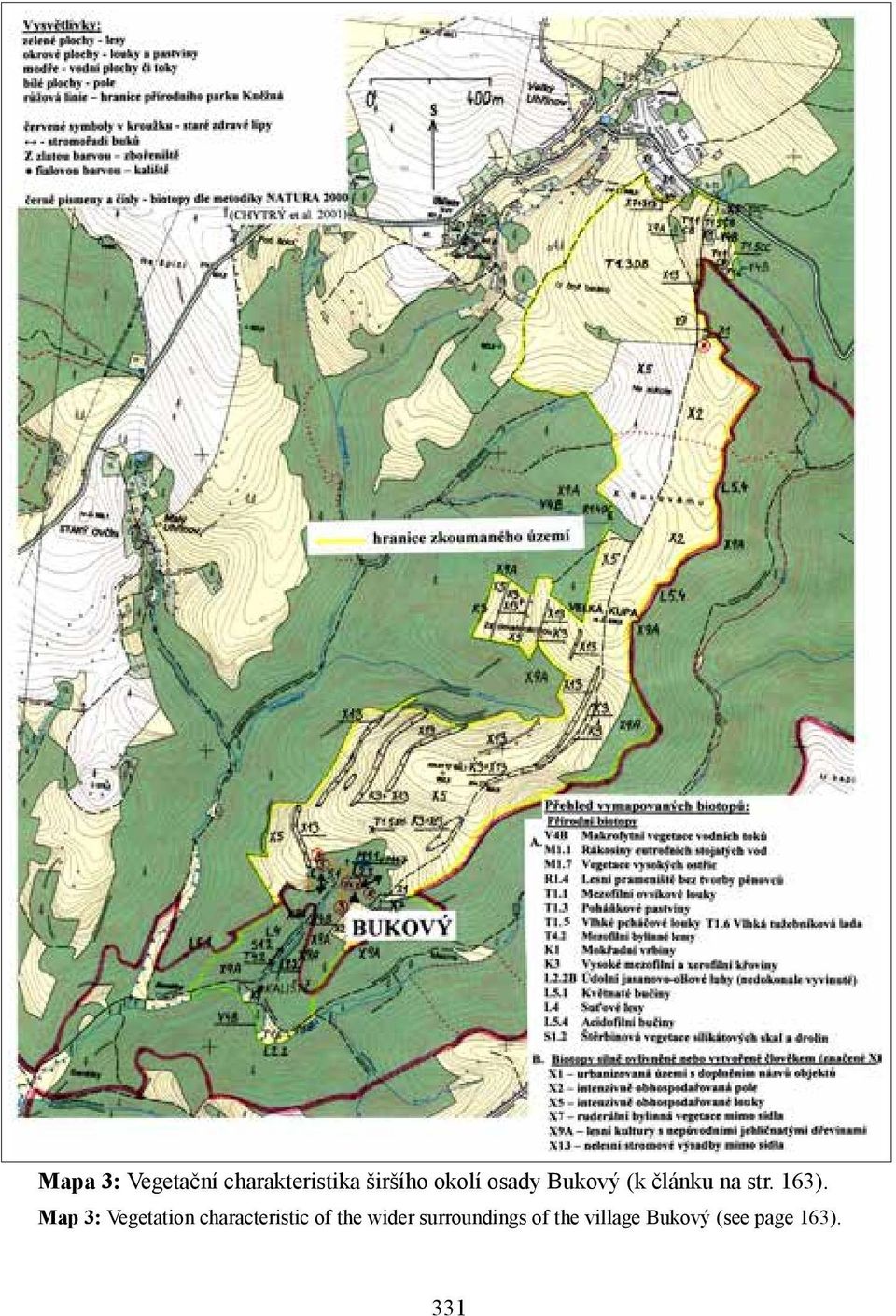 Map 3: Vegetation characteristic of the wider