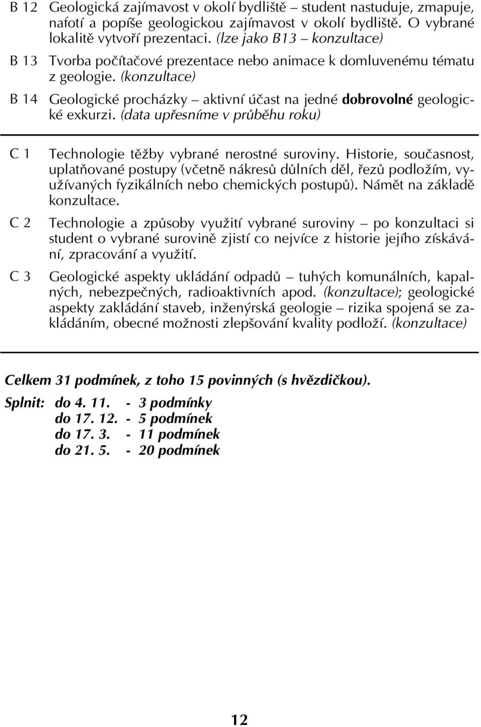 (data upřesníme v průběhu roku) Technologie těžby vybrané nerostné suroviny.