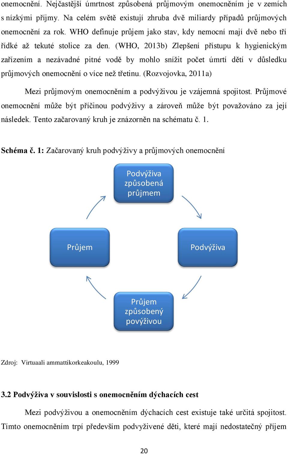 (WHO, 2013b) Zlepšení přístupu k hygienickým zařízením a nezávadné pitné vodě by mohlo snížit počet úmrtí dětí v důsledku průjmových onemocnění o více než třetinu.