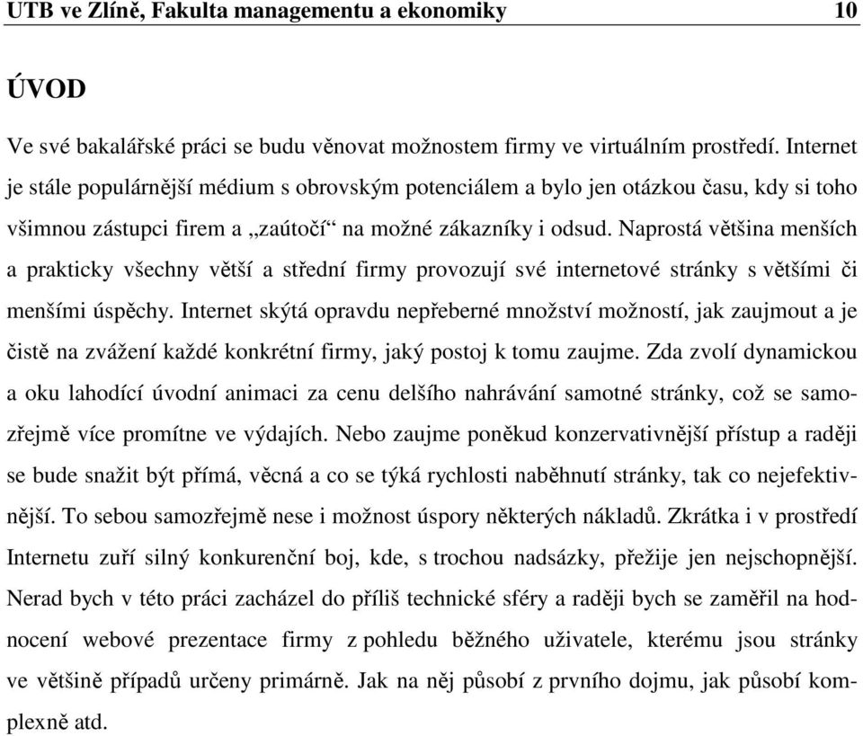 Naprostá většina menších a prakticky všechny větší a střední firmy provozují své internetové stránky s většími či menšími úspěchy.