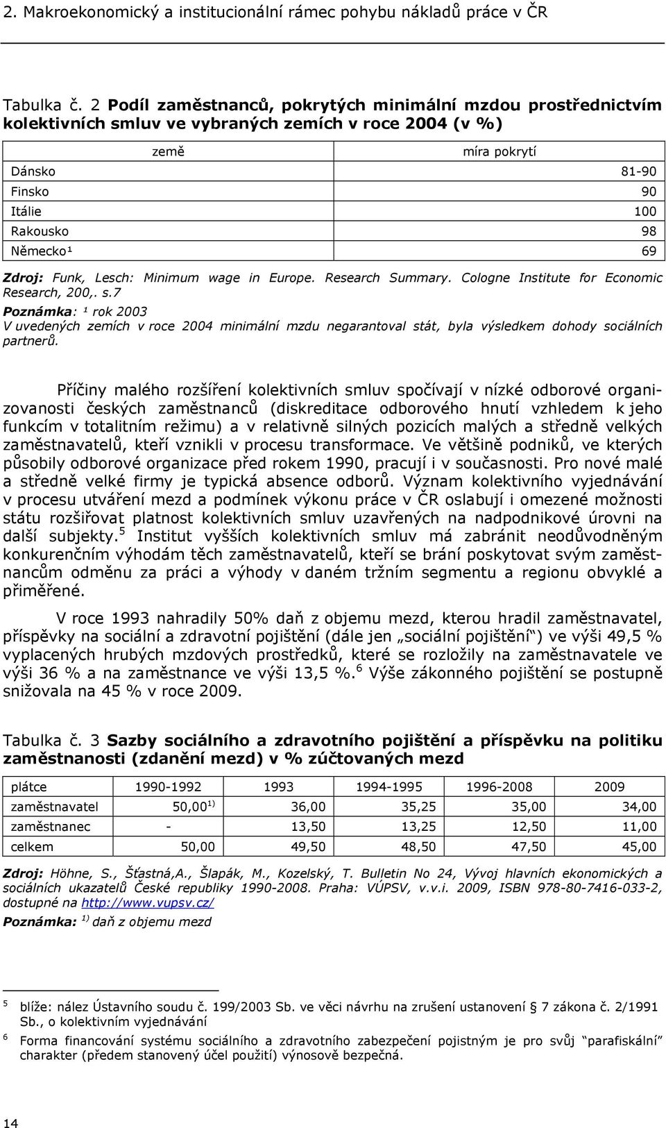 Zdroj: Funk, Lesch: Minimum wage in Europe. Research Summary. Cologne Institute for Economic Research, 200,. s.