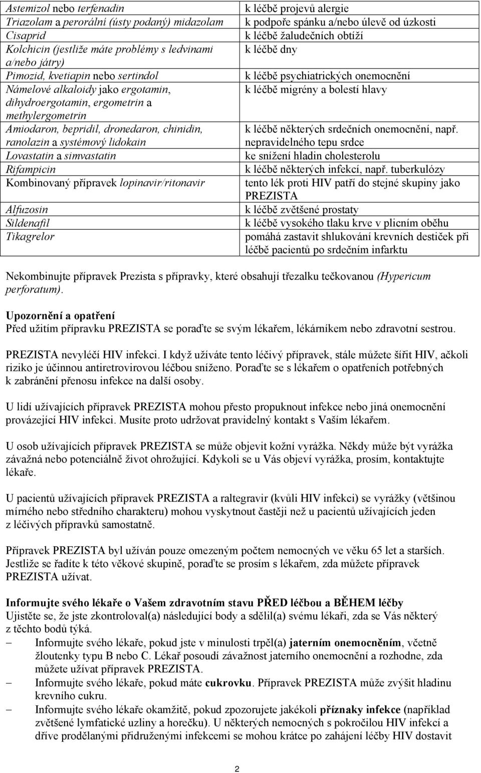 lopinavir/ritonavir Alfuzosin Sildenafil Tikagrelor k léčbě projevů alergie k podpoře spánku a/nebo úlevě od úzkosti k léčbě žaludečních obtíží k léčbě dny k léčbě psychiatrických onemocnění k léčbě