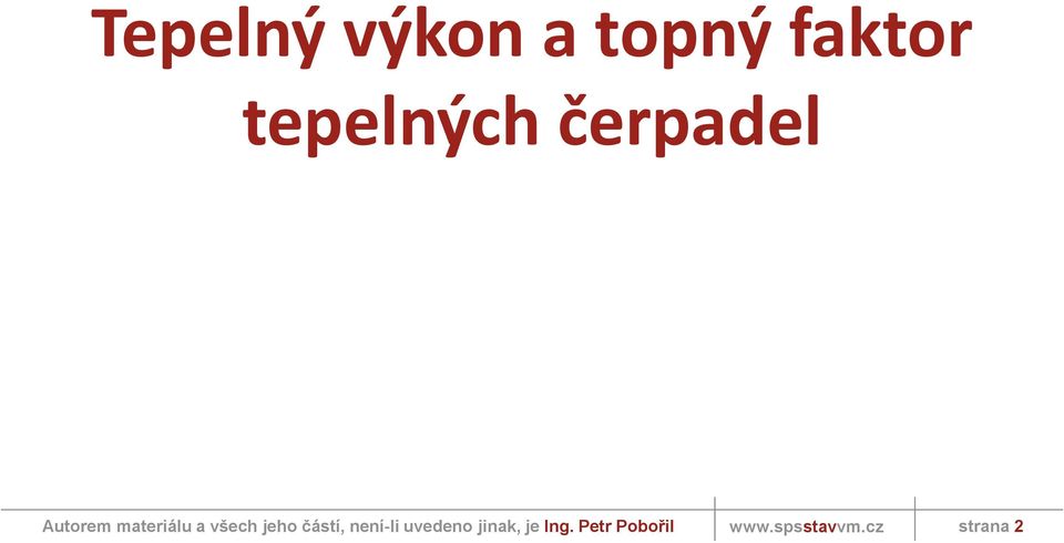 tepelných čerpadel