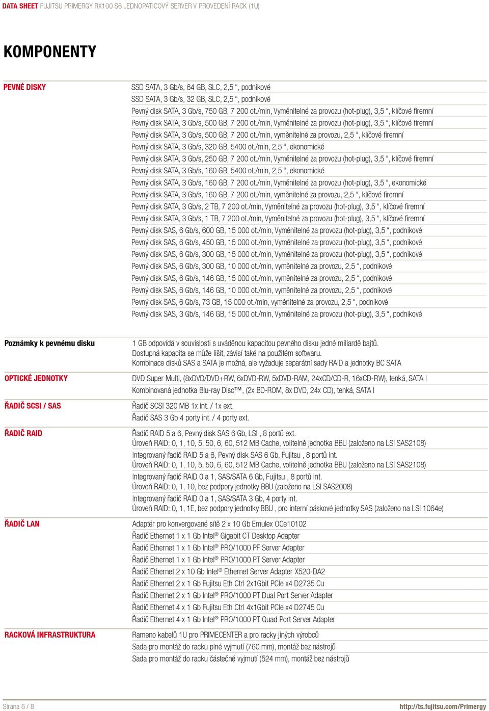 /min, vyměnitelné za provozu, 2,5, klíčové firemní Pevný disk SATA, 3 Gb/s, 320 GB, 5400 ot./min, 2,5, ekonomické Pevný disk SATA, 3 Gb/s, 250 GB, 7 200 ot.