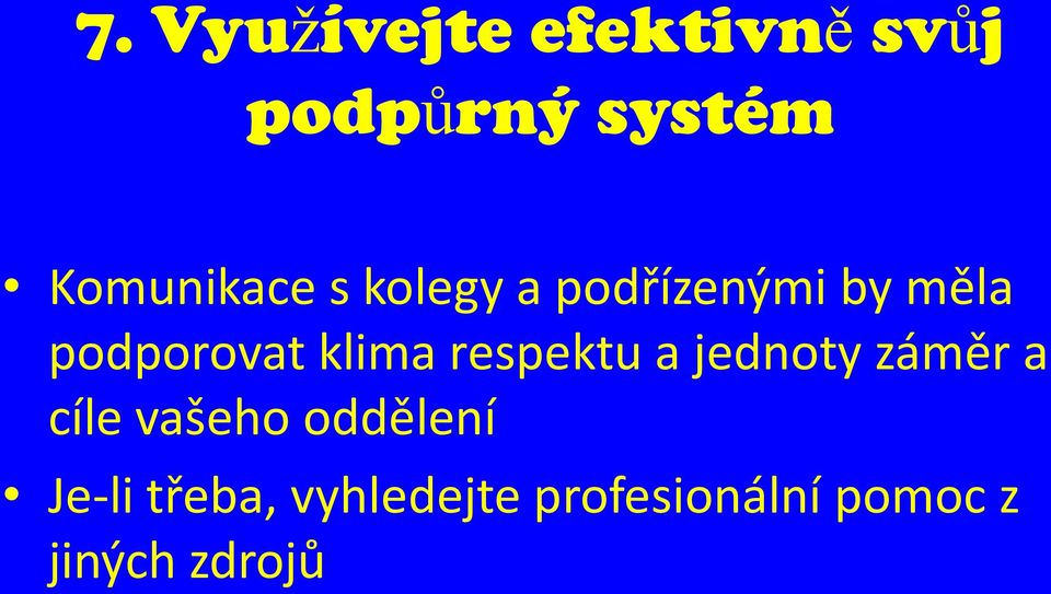 klima respektu a jednoty záměr a cíle vašeho