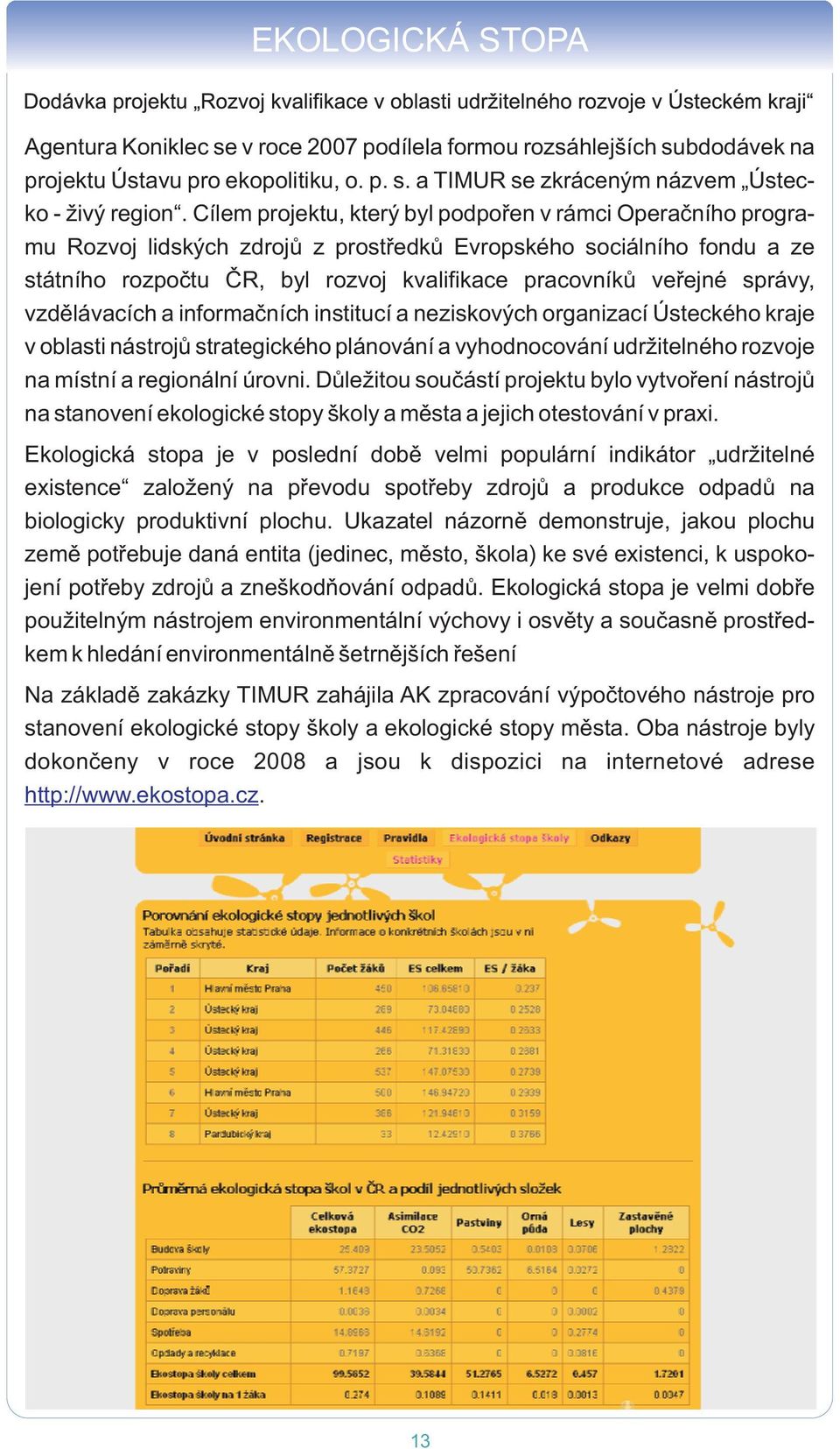 správy, vzdìlávacích a informaèních institucí a neziskových organizací Ústeckého kraje v oblasti nástrojù strategického plánování a vyhodnocování udr itelného rozvoje na místní a regionální úrovni.