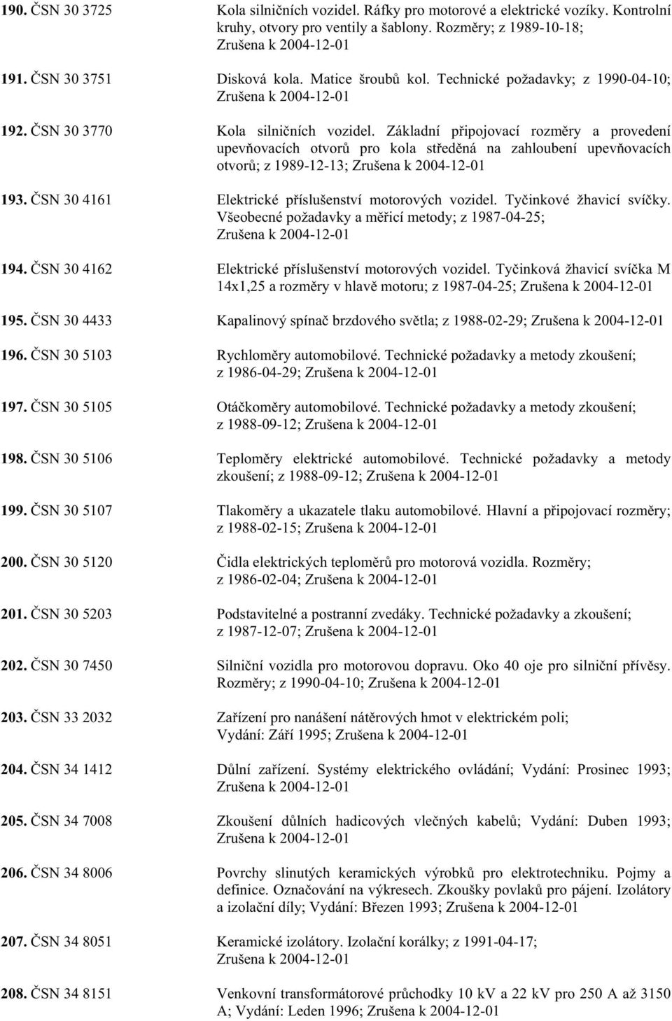 Základní p ipojovací rozm ry a provedení upev ovacích otvor pro kola st ed ná na zahloubení upev ovacích otvor ; z 1989-12-13; Zrušena k 20-01 193.