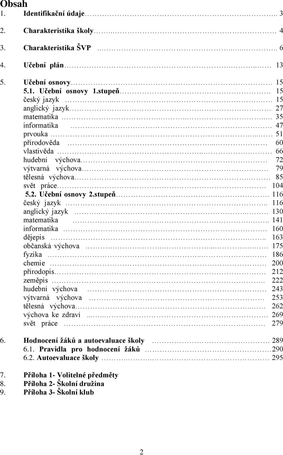 stupeň.. 116 český jazyk.... 116 anglický jazyk.... 130 matematika..... 141 informatika. 160 dějepis... 163 občanská výchova...... 175 fyzika..... 186 chemie 200 přírodopis. 212 zeměpis.